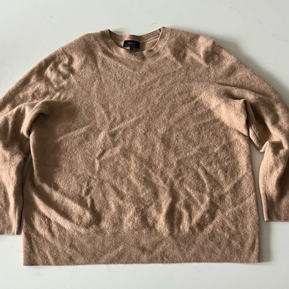 Quince Mongolian Cashmere Sweater Camel Women’s Crewneck 3X - Picture 2 of 7